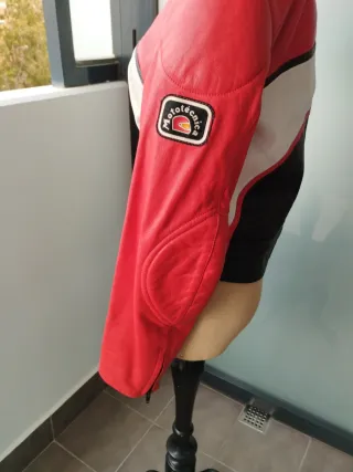 Cazadora piel motorista Mujer Tricolor