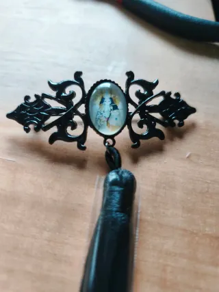 Broche camafeo vintage con colgante