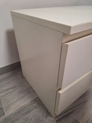 2 Mesitas de noche blanca Ikea