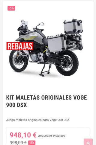 Maletas Voge 900 DSX Originales