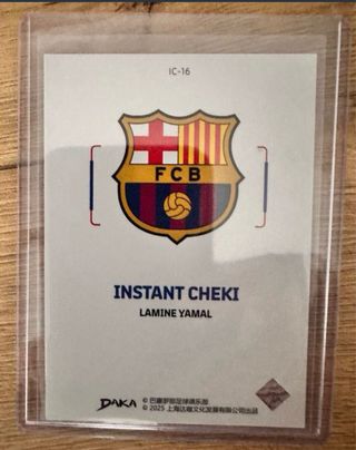 Tarjeta FC Barcelona Lamine Yamal Firmada