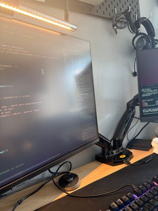 Soporte Doble Monitor Samsung Negro/Plata