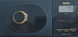 Anillo Oro Zafiro Negro y Diamantes