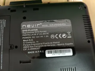DVD Portátil NEVIR NVR-2781DVD-PCU