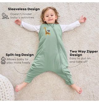 Saco de dormir verde jirafa