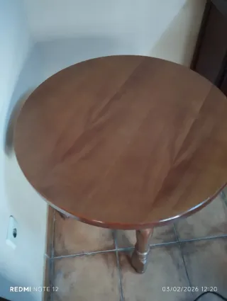 Mesa de camilla redonda madera
