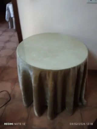 Mesa de camilla redonda madera