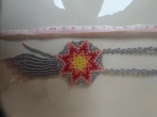 Collar tejido a mano con cristales Miyuki