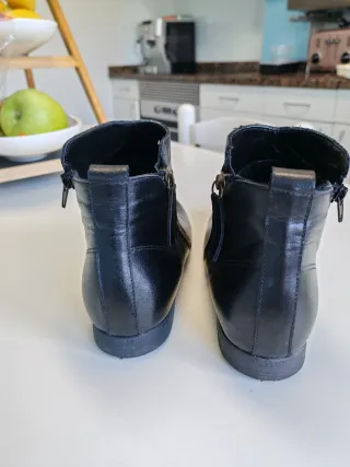 Botines Piel Mujer Talla 38 Negro