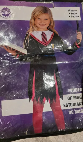 Disfraz Mago Estudiante Niña