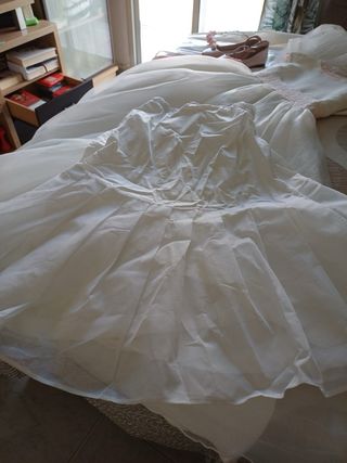 Vestido de Comunión Blanco y Rosa