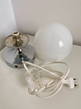 Lámpara Vintage Bola Cristal Metal