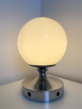 Lámpara Vintage Bola Cristal Metal