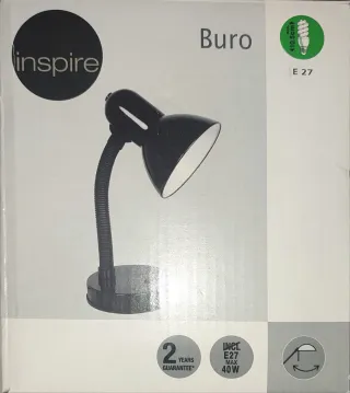 2 Lampade da tavolo flessibili nere