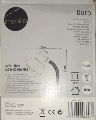 2 Lampade da tavolo flessibili nere