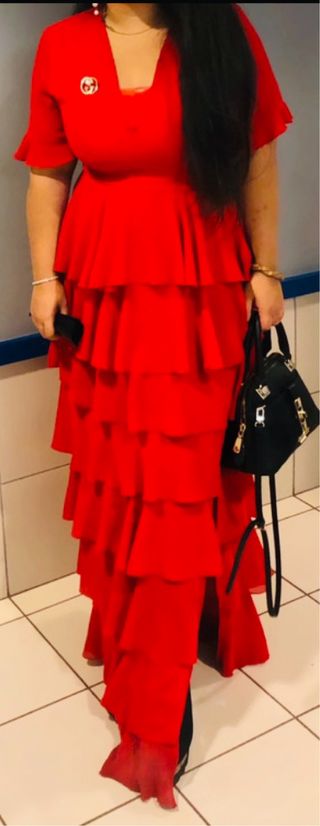 Vestido rojo para eventos o feria 42-44-46
