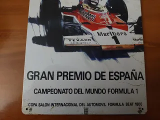 Cartel Vintage Fórmula 1 1975 Montjuïc