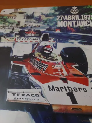 Cartel Vintage Fórmula 1 1975 Montjuïc