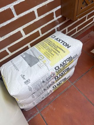 3 sacos Axton Mortero Cola Pavimento 25kg