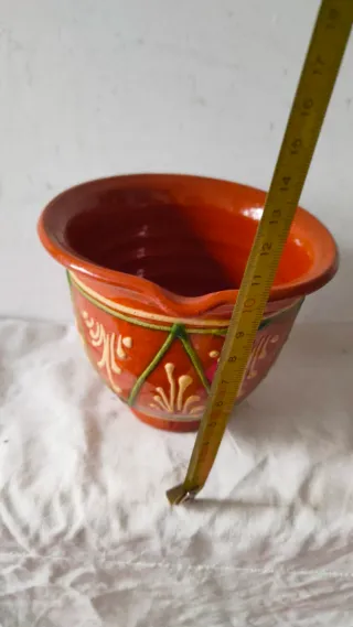 Mortero Cerámica Artesanal Antiguo