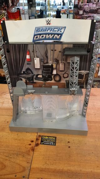 MATTEL WWE SMACK DOWN ESCENARIO JUGUETE MUÑECOS