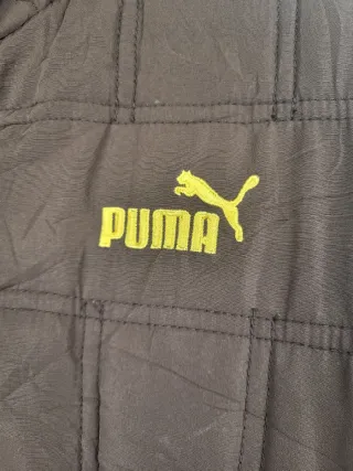 Chaqueta Puma Acolchada Vintage Marrón y Amarilla
