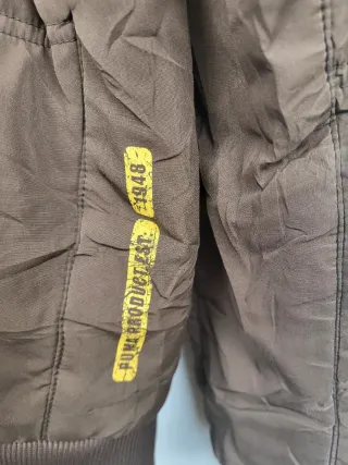 Chaqueta Puma Acolchada Vintage Marrón y Amarilla