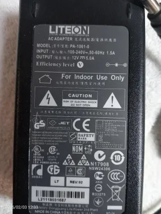 Adaptador LITEON 12V 5A PA-1001-0