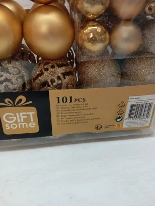 Bolas de Navidad Doradas 101 piezas