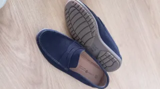 Mocasines ante azul marino Álvaro Moreno