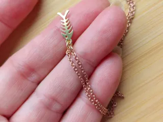 Collar raspa de pescado plata 925