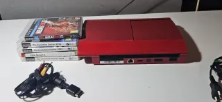 PS3 Super Slim Rossa + Giochi + Controller