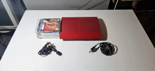 PS3 Super Slim Rossa + Giochi + Controller