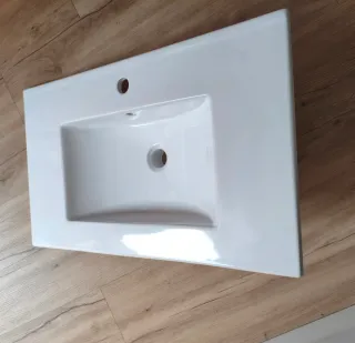 Lavabo moderno encastrado blanco