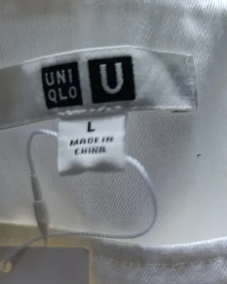 Blusa Denim Uniqlo Blanca Nueva Talla L