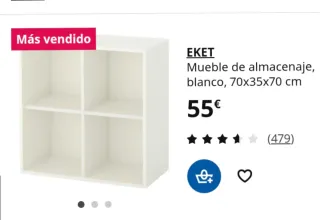 2 Muebles Almacenaje IKEA EKET Blanco