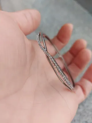 Bracciale rigido argento 925 zirconi