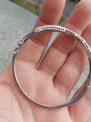 Bracciale rigido argento 925 zirconi