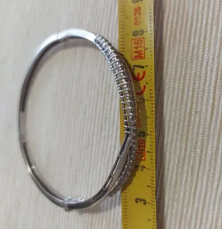 Bracciale rigido argento 925 zirconi