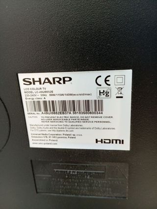 Sharp LC-49UI8652E TV UHD 49 smart tele