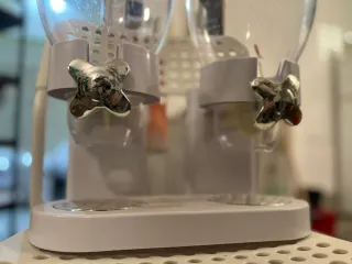 Dispenser Cereali Doppio Bianco Trasparente