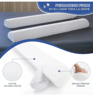 Barrera anticaídas acolchada para cama Con funda