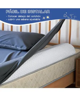 Barrera anticaídas acolchada para cama Con funda