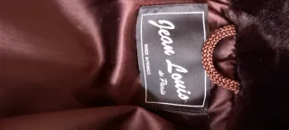 Abrigo imitación piel mutón marrón oscuro