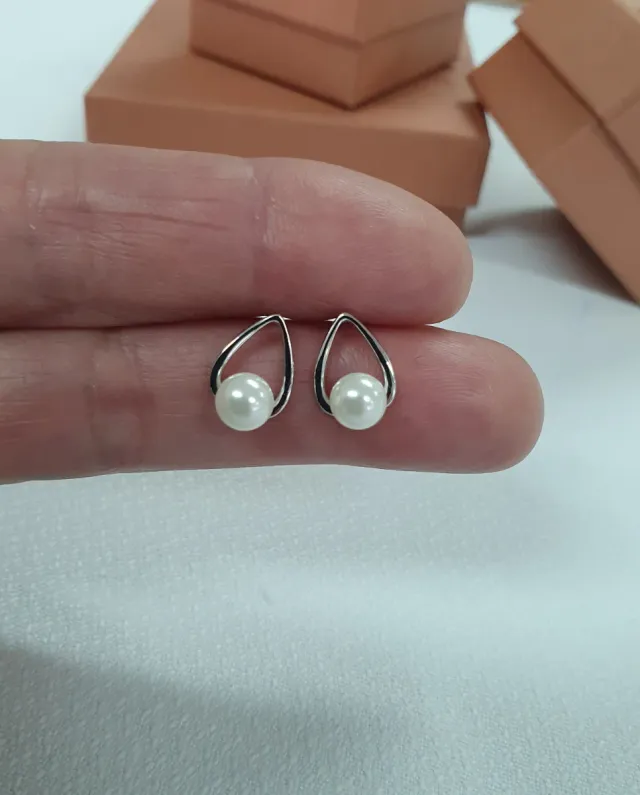 Pendientes PLATA Y PERLAS SWAROVSKI