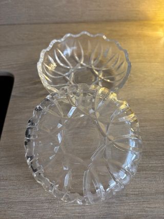 Caja/2Platitos Cristal Italiano Vintage