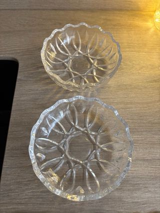 Caja/2Platitos Cristal Italiano Vintage