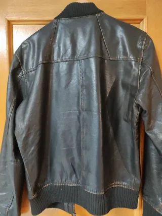 Chaqueta de Piel Pepe Jeans Negra