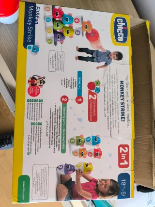 Juego Bolos Chicco Monkey Strike 2 en 1