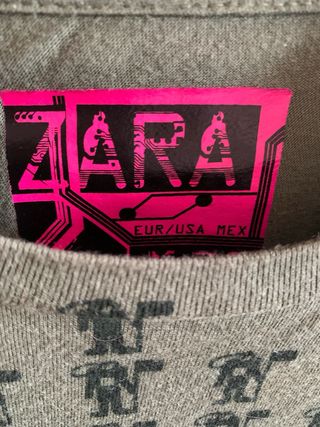 Camiseta Zara Hombre Manga Larga